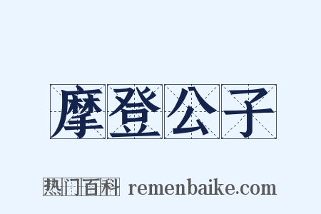 摩登公子是什么意思的图片